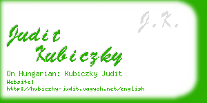 judit kubiczky business card